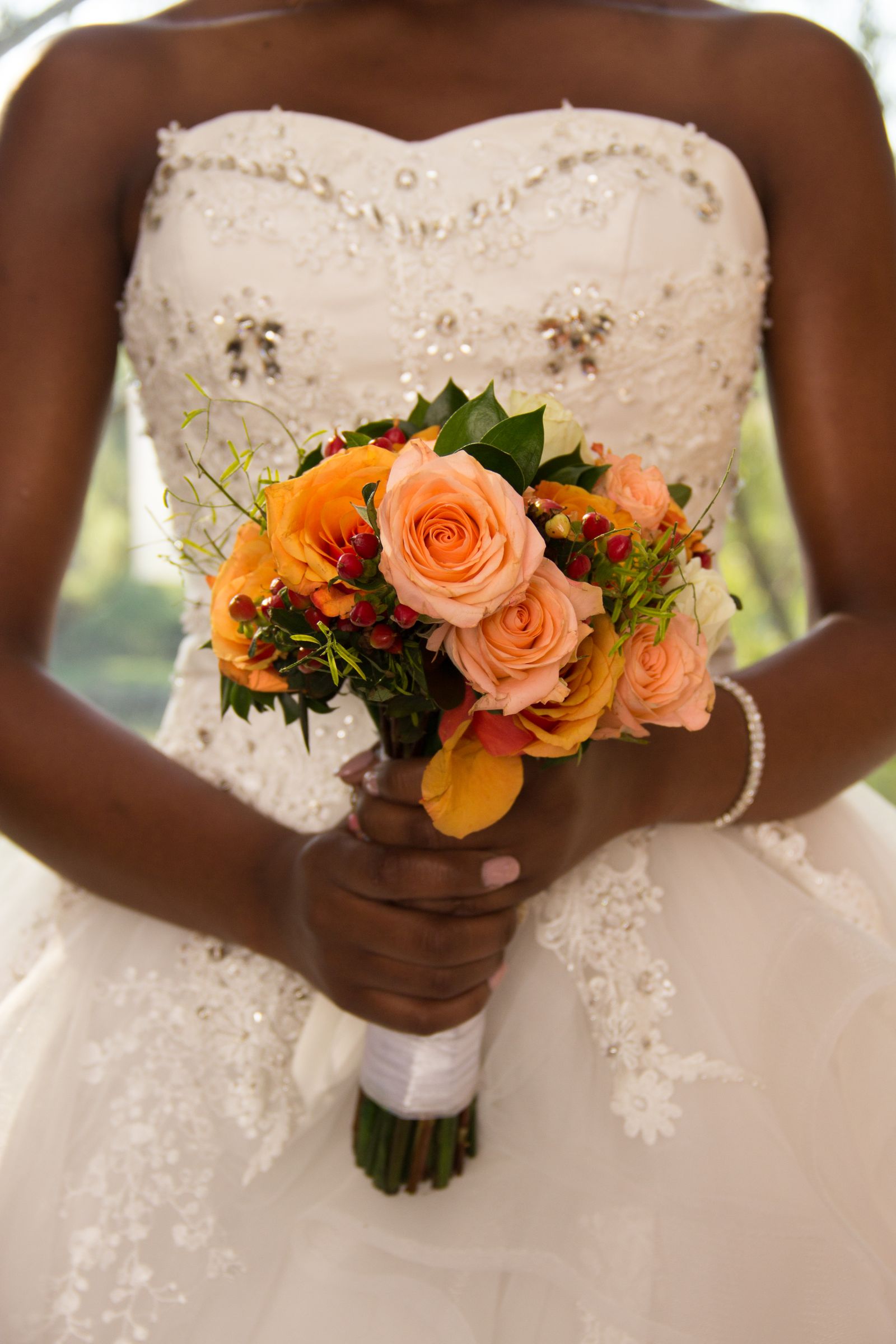 Tea-length dress for a city wedding