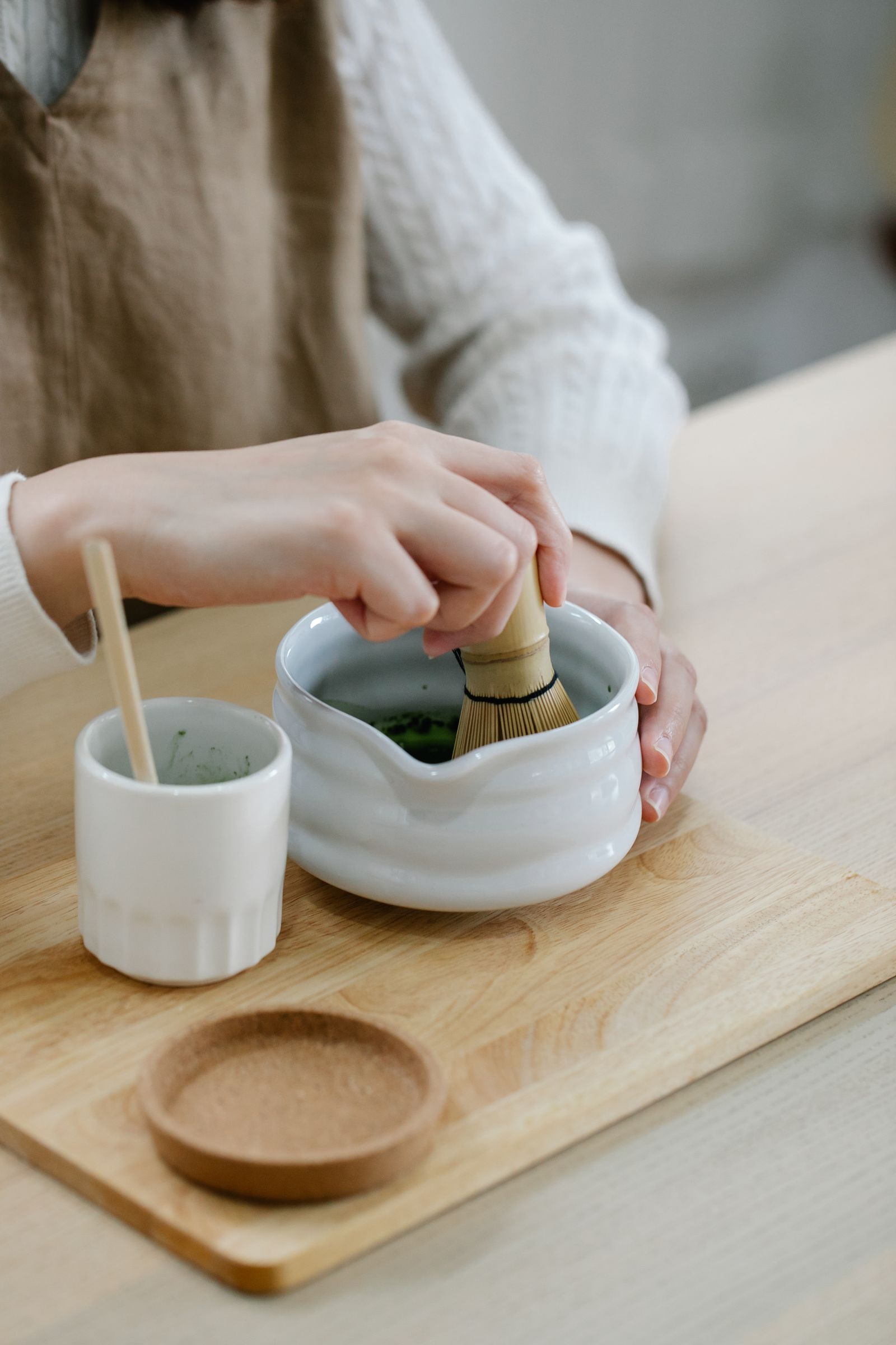 Whisked matcha