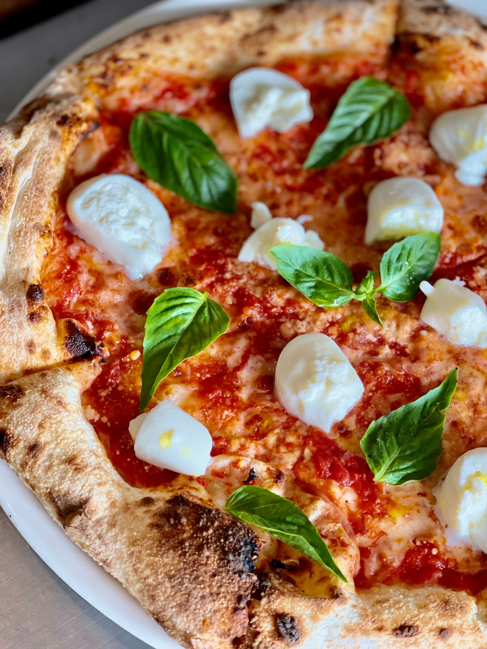 Margherita, straight from the oven