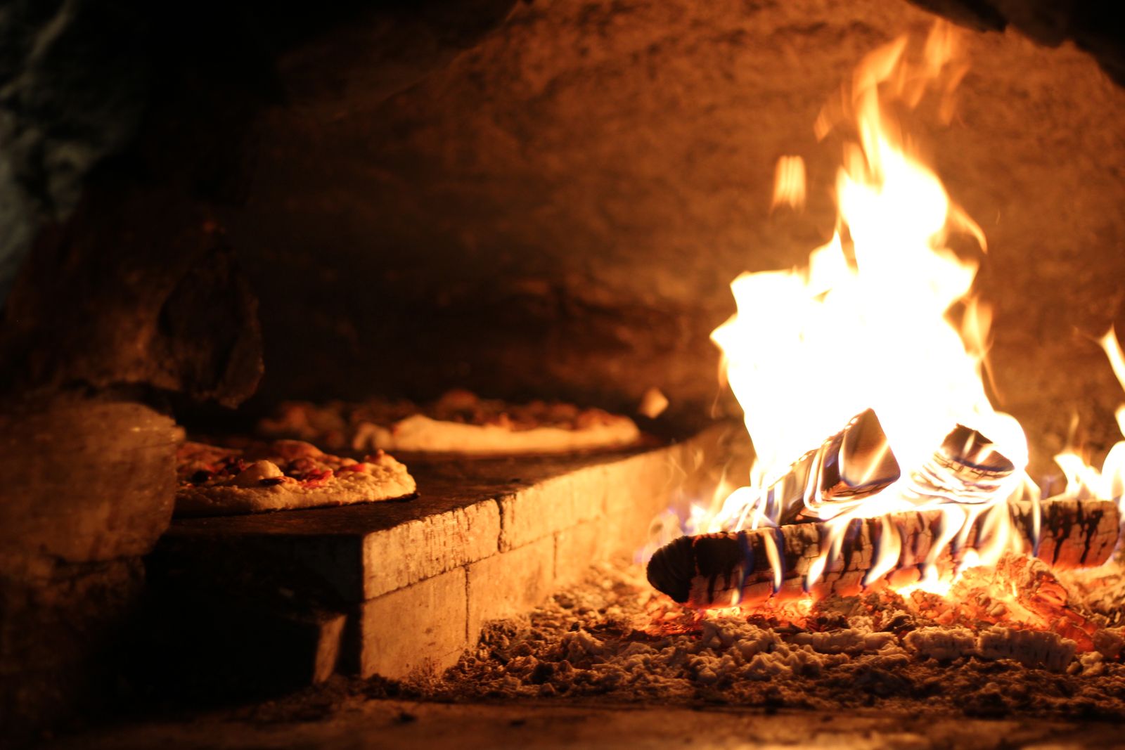 The oven, fired up for service