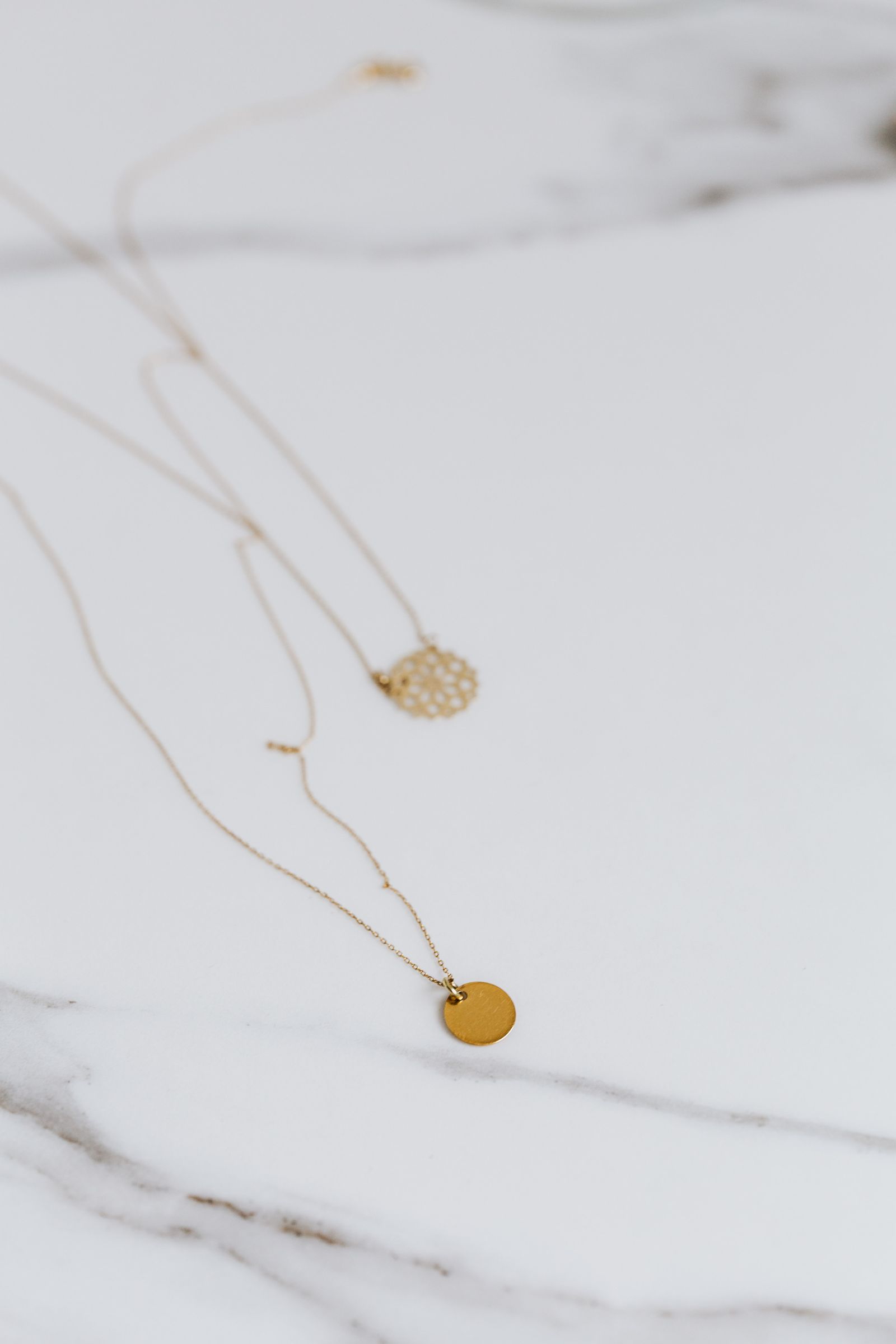 Fine layering necklaces