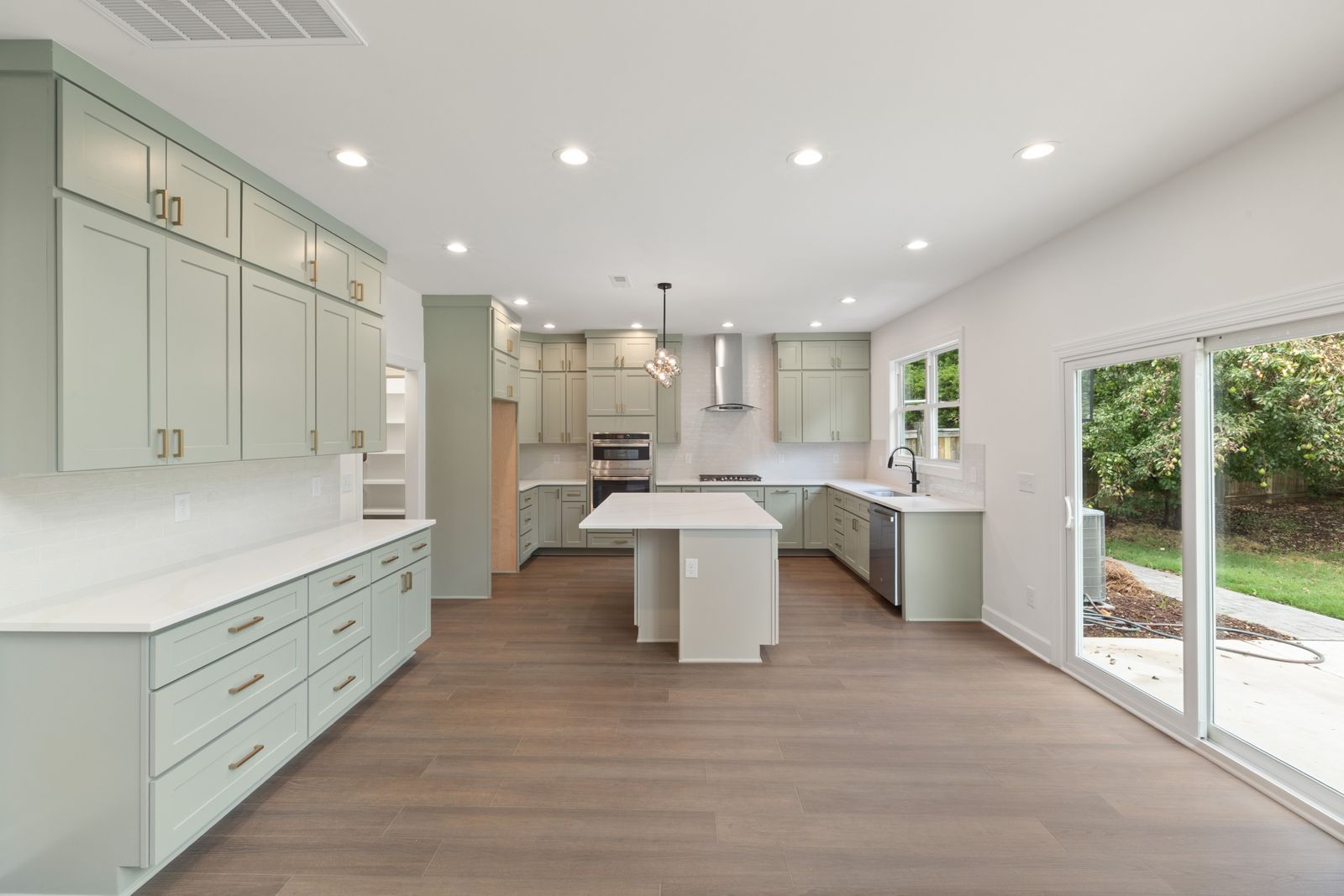 Open-plan kitchen