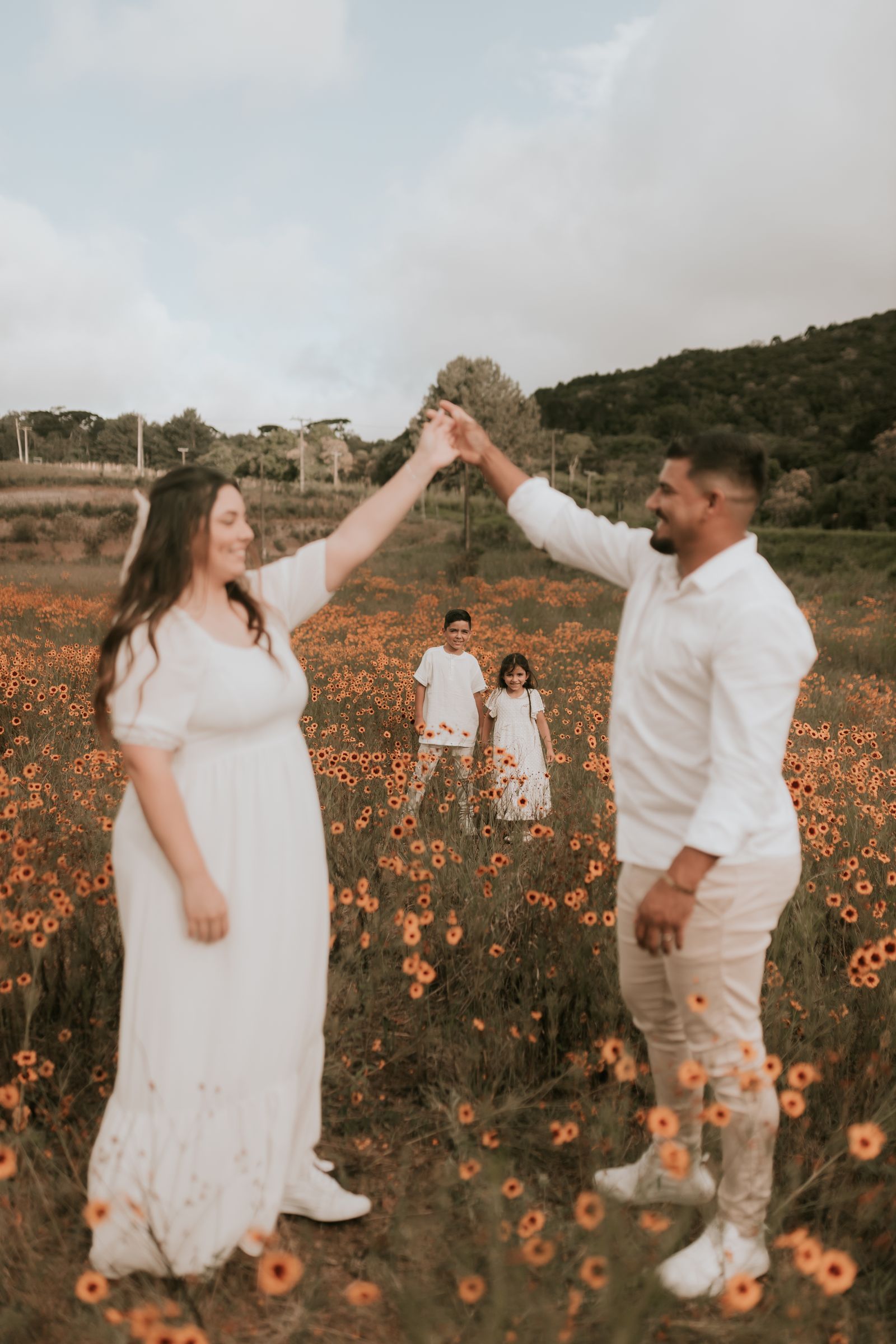 Family in the meadow