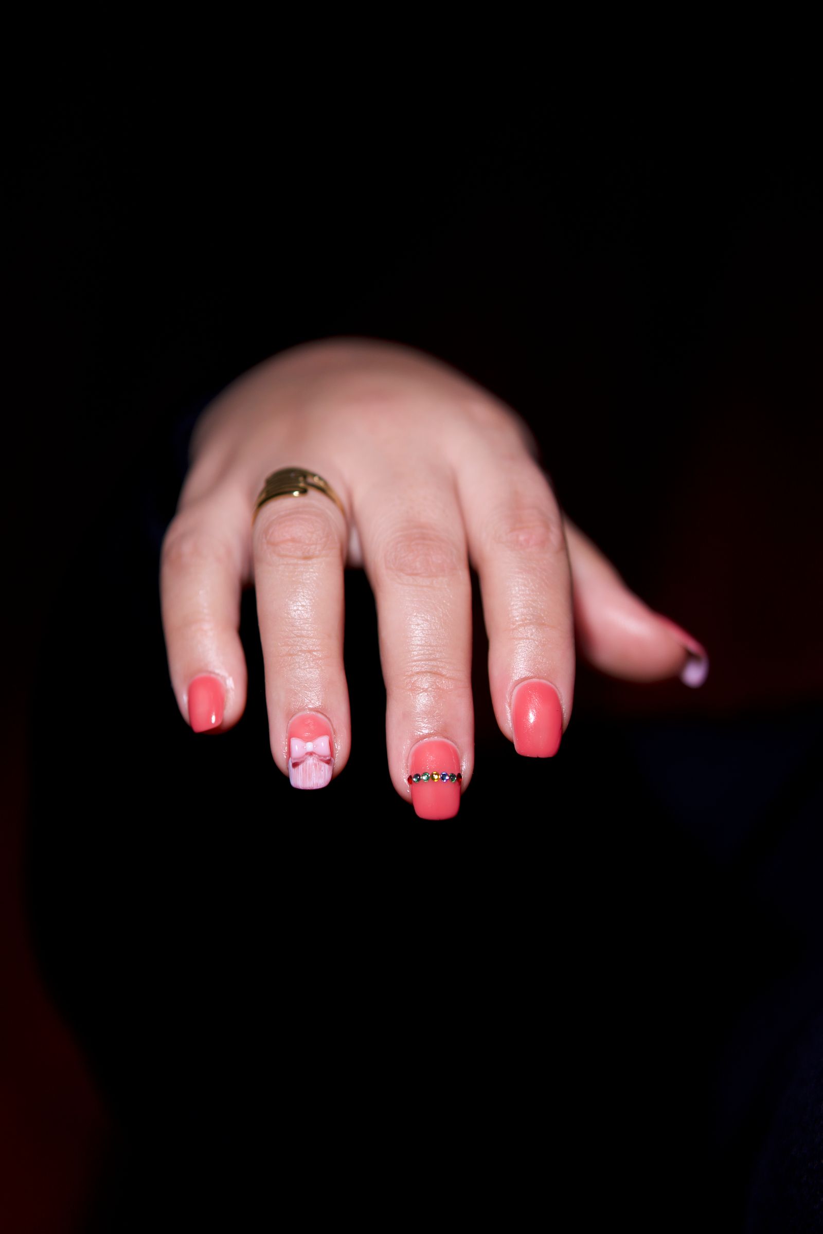 Coral with charms