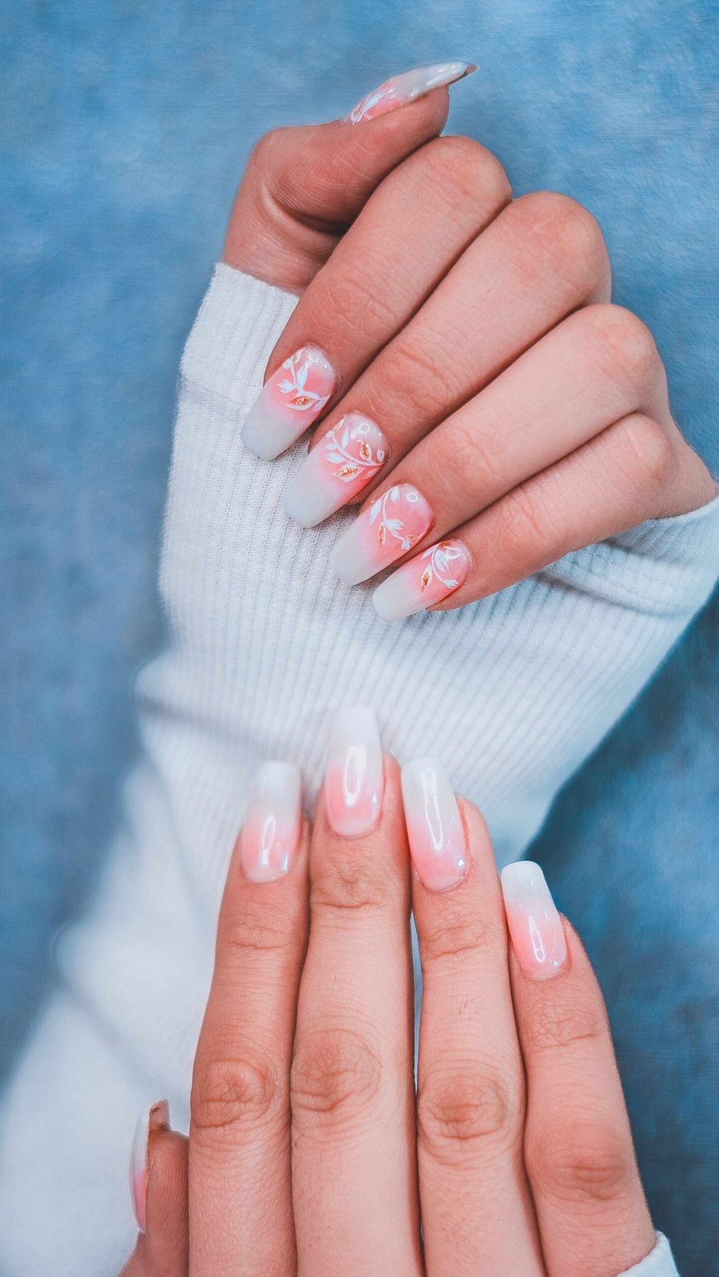 Ombré with florals
