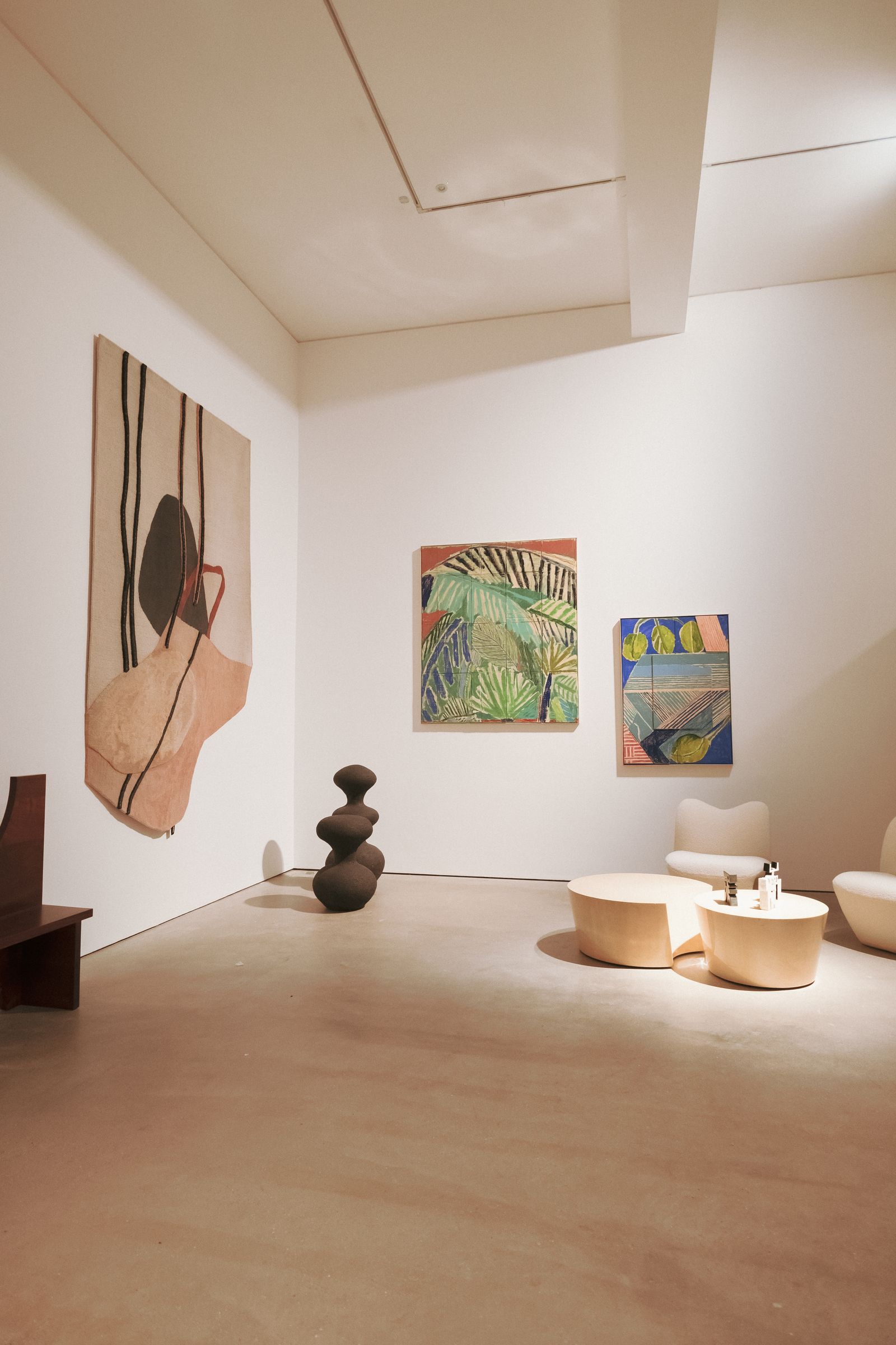 Visitors in the main room of the gallery