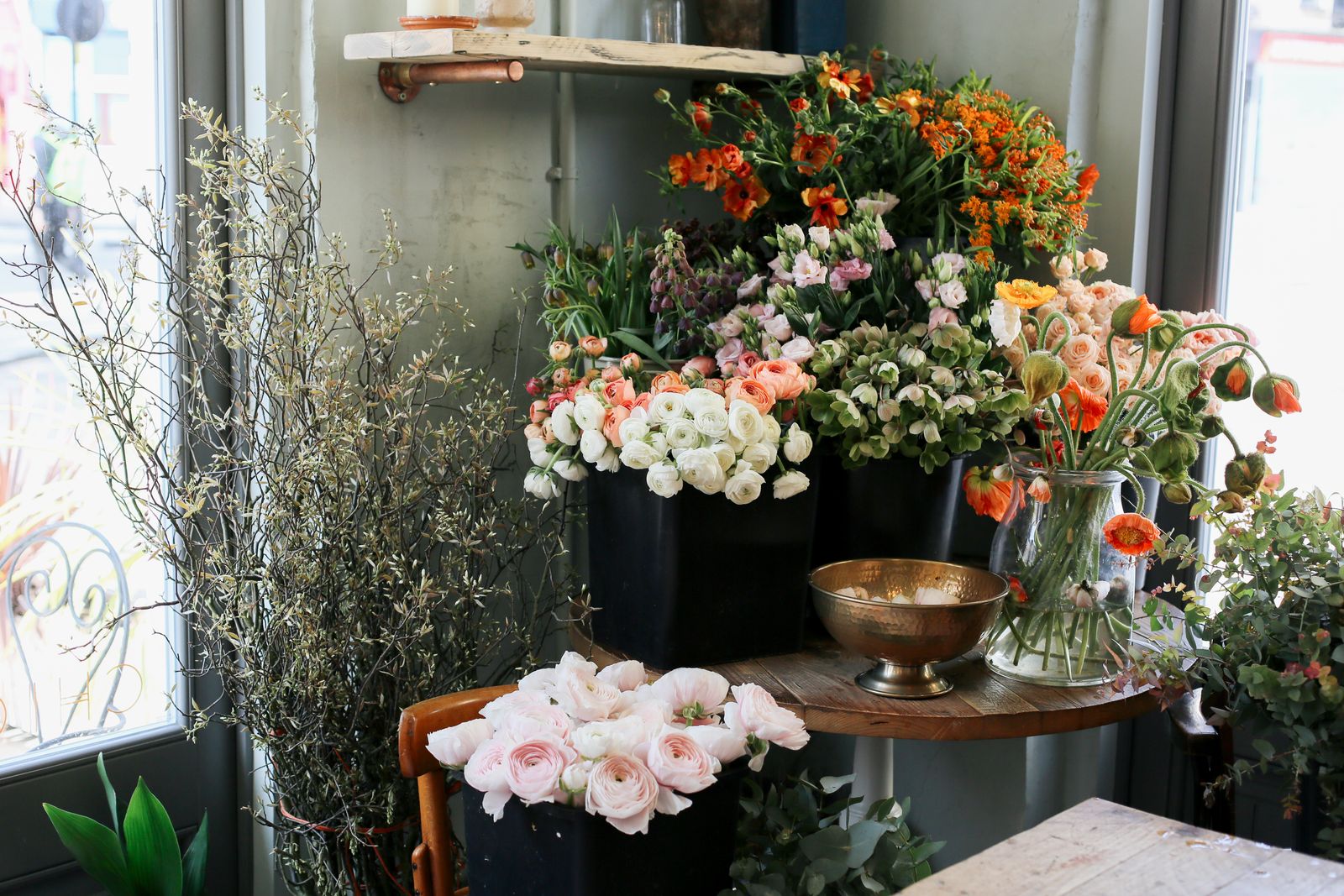 Inside the flower shop